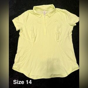 lululemon athletica Light Yellow Polo Top